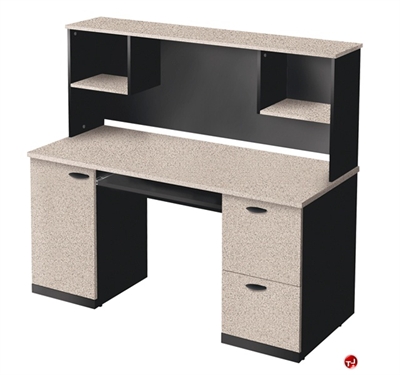 Picture of Bestar Hampton 69450, 69450-86, Laminate Credenza Desk Computer Workstation