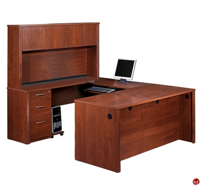 Picture of Bestar Embassy 60876 60876-63, Laminate U Shape Computer Desk Workstation