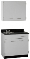 Picture of Cabinetry Suite SA312, Two Door Wall Unit,Base Unit with Sink and Countertop