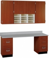 Picture of Cabinetry Suite SA151, 60"W Staff Wall Unit, Countertop with Drawer Base