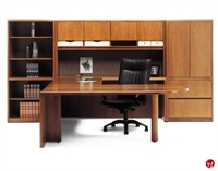 Picture of Venart Veneer Executive Office Desk  U Shape Workstation, Bookcase, Storage Unit