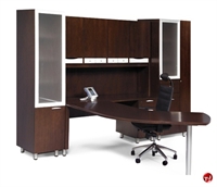 Picture of Voila Contemporary Veneer L Shape Office Desk Workstation