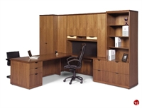 Picture of Aramis Contemporary Veneer Executive L Shape Office Desk Workstation
