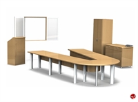 Picture of Contemporary Veneer Conference Table, Credenza, Lecturn,Presentation Board, and Storage
