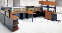Picture of Laminate 2 Person Office Desk Cubicle Workstation
