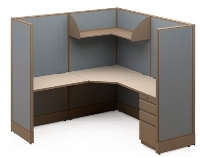 Picture of Maxon Parallel MKIT113P, L Shape Office Cubicle Workstation, MKIT129P