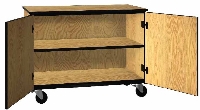Picture of Ironwood 2001-C, Mobile Low Storage Cabinet with Doors