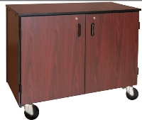 Picture of Ironwood 1003, Mobile Double Faced Closed Low Storage Cabinet 