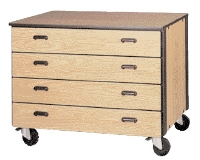 Picture of Ironwood 1023, Mobile Closed Drawer Storage Cabinet 