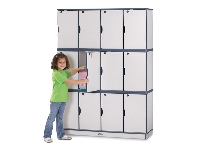 Picture of Jonti-Craft 4697JC, Kids Stacking Lockable Lockers, 4 Section, Triple Tier