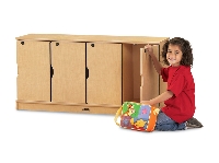 Picture of Jonti-Craft 4688JC, Kids 4 Section Stacking Lockable Lockers,Single Tier