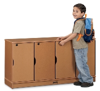 Picture of Jonti-Craft 4696TK, Kids 4 Section Stacking Lockable Lockers,Double Tier