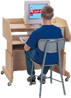 Picture of Jonti-Craft 0346JC, Kids Adjustable Mobile Computer Table