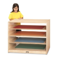 Picture of Jonti-Craft 0447JC, Classroom Paper Rack Mobile Storage Cabinet