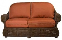 Picture of Whitecraft Boulder Creek S575021, All Weather Outdoor Wicker Cushion Loveseat Chair