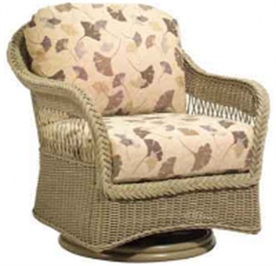 Picture of Whitecraft Nantucket S560015, Outdoor Wicker Cushion Swivel Lounge Chair