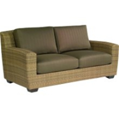 Picture of Whitecraft Saddleback S523021, All Weather Outdoor Wicker 2 Seat Loveseat Sofa