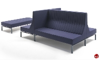 Picture of Stripes Contemporary Reception Lounge Lobby Armless Bench Sofa