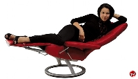 Picture of Lafer Jessye Recliner, Leif Petersen NCLFJE Black Leather Reclining Chair