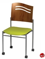 Picture of Amanada Contemporary Guest Side Reception Armless Mobile Stack Chair