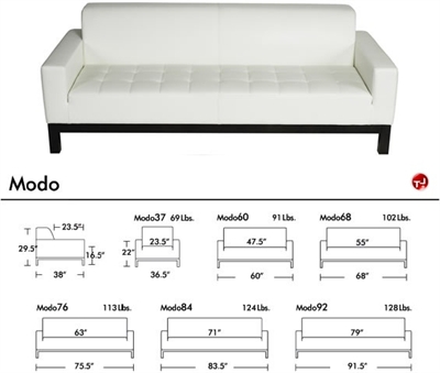 Picture of Aceray MODO 92, Contemporary Reception Lounge Lobby Tufted Sofa