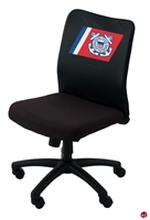 Picture of Boss B6105, Mid Back Mesh Armless Task Chair with Logo 