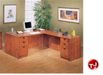 Picture of 72" L Shape Laminate Office Desk Workstation, 2 File Pedestals