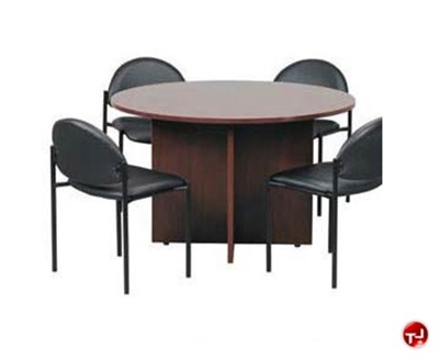 Picture of 42" Laminate Round Conference Table with 4 Stack Chairs