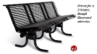 Picture of 800S-RS2 Outdoor Stainless Steel 2 Seat Palmetto Bench