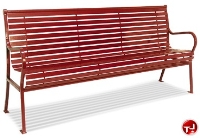 Picture of Ultra Play Hamilton 91, Outdoor Stainless Steel 48" Bench with Back