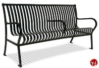 Picture of Ultra Play Hamilton 91C, Outdoor Stainless Steel 48" Bench with Back