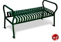 Picture of Ultra Play Hamilton 92, Outdoor Steel 48" Backless Bench