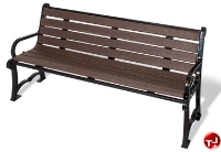 Picture of Ultra Play Charleston 964, Outdoor 72" Recycled Bench