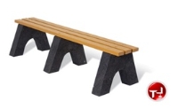 Picture of Outdoor 22 Series 96" Portable Recycled Backless Bench