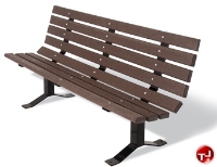Picture of Outdoor 982, 72" Recycled Plactic Armless Bench