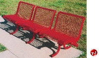 Picture of Outdoor 800 Series 3-Seat Straight Steel Bench, Surface Mount