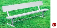 Picture of Outdoor 940 Bench, 8' Inground Aluminum Park Bench with Back