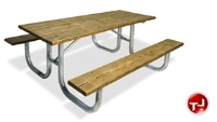 Picture of Outdoor 238 Picnic Bench Table, 8' Extra Heavy Duty Pine Table