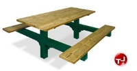 Picture of Outdoor 347 Picnic Bench Table, 72" Inground Pine Table