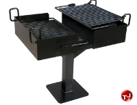 Picture of 627 Dual Grate Family Size Inground Pedestal Grill