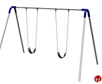 Picture of Play Today PBP-8-1S Single Bay Bipod Swing Set with Strap Seats