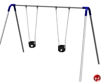 Picture of Play Today PBP-8-1S Single Bay Bipod Swing Set with Tot Seats