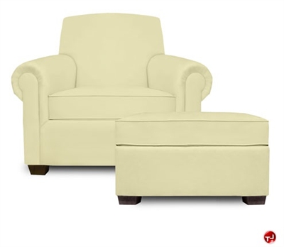 Picture of Fairfield 8952 Reception Lounge Lobby Club Chair with Ottoman