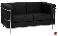 Picture of Contemporary Reception Lounge 2 Seat Leather Loveseat