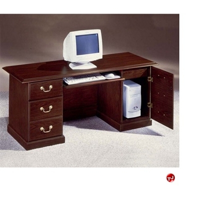 Picture of 11985 Traditional Laminate 66" Computer Credenza with CPU Storage