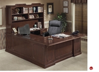 Picture of DMI Governors 7350 Traditional Laminate U Shape Desk Workstation, Overhead Storage
