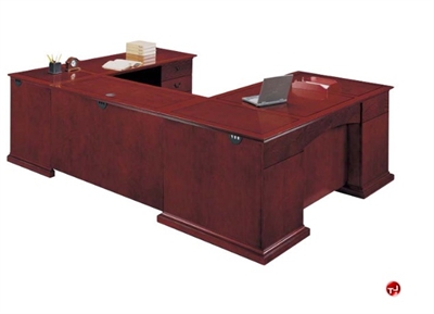 Picture of 15419 Veneer Executive 72" U Shape Office Desk Workstation
