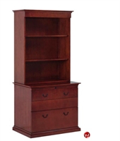 Picture of DMI Del Mar 7302-148 7302-16 Veneer Lateral File with Open Bookcase