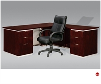 Picture of DMI Pimlico 7023-47 Contemporary Veneer 72" L Shape Office Desk Workstation