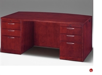 Picture of 15893 Veneer 72" Bow Front Executive Office Desk Workstation